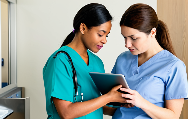 Objective vs. Subjective Data**

"A diverse team of nurses in a modern hospital setting, fully clothed in scrubs, one nurse carefully documenting patient vital signs on a digital tablet while another listens attentively to a patient describing their pain. The scene emphasizes accuracy and empathy in patient care. Safe for work, appropriate content, professional setting, perfect anatomy, natural proportions, well-formed hands, proper finger count, modest clothing, professional medical environment."

**