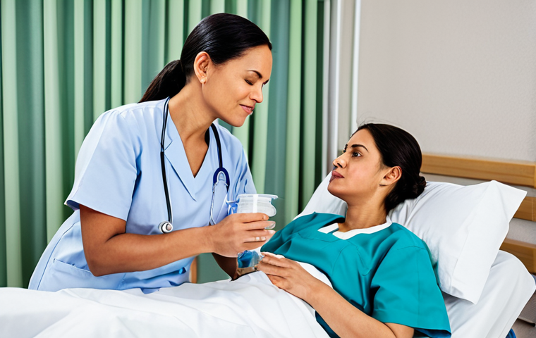 간호사 필수 약어와 의학 용어 - Nurse reviewing patient chart**

"A professional nurse in a fully clothed, modest uniform, reviewing...