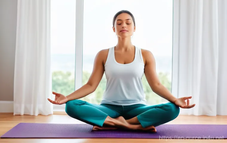 간호사 업무에서의 감정 노동 대처법 - **Invisible Burden of Emotional Labor**
    A nurse, mid-career, walking down a softly lit hospital ...